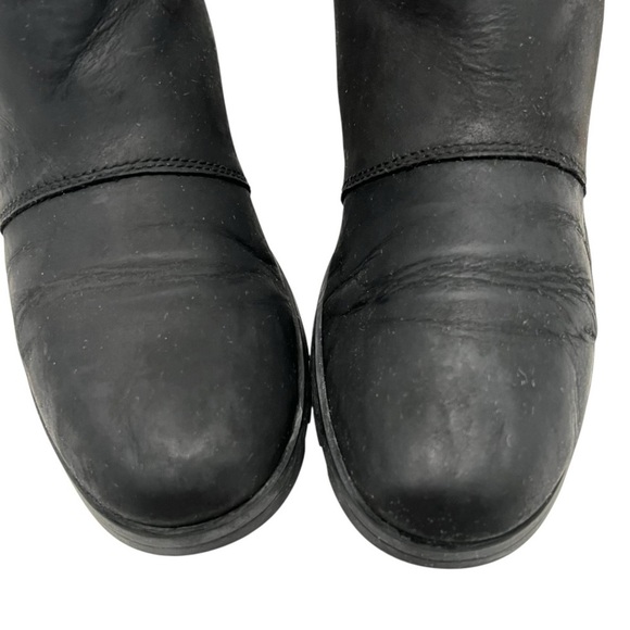 Sorel Emelie Black Leather Waterproof Winter Ankle Chelsea Boots Women’s 9 - Picture 6 of 12
